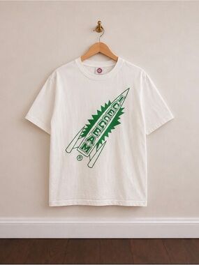 Billionaire Boys Club White Short Sleeve Tee with Green Rocket Graphic